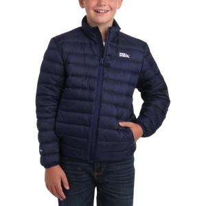 Eddie Bauer Kids’ Jacket – CirrusLite Weather Resistant Down Coat for Boys and Girls- Insulated Quilted Bubble Puffer (5-20)(Medieval Blue)