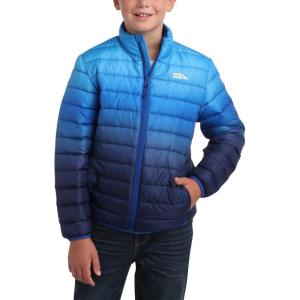 Eddie Bauer Kids’ Jacket – CirrusLite Weather Resistant Down Coat for Boys and Girls- Insulated Quilted Bubble Puffer (5-20)(Nebulas Blue)