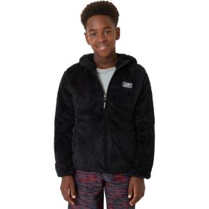 Eddie Bauer Kids’ Zip Up – Kids’ Full Zip Ultra Soft Sherpa Fleece Hoodie Sweatshirt for Boys and Girls (5-20)(Black)