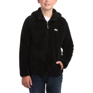 Eddie Bauer Kids’ Zip Up – Kids’ Full Zip Ultra Soft Sherpa Fleece Hoodie Sweatshirt for Boys and Girls (5-20)(Black Onyx)