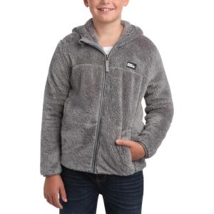 Eddie Bauer Kids’ Zip Up – Kids’ Full Zip Ultra Soft Sherpa Fleece Hoodie Sweatshirt for Boys and Girls (5-20)(Monument)