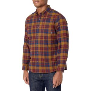 Eddie Bauer Men’s Classic Fit Favorite Long-Sleeve Flannel Shirt(Antique Gold)
