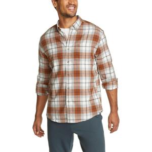Eddie Bauer Men’s Favorite Classic Fit Flannel-Plaid(Rust)