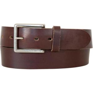 Eddie Bauer Men’s Leather Belt | Casual | Everyday | Jeans | Trousers | Chinos | Metal Buckle(Reinforced Tab – Brown)