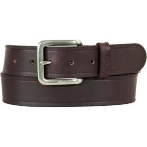 Eddie Bauer Men’s Leather Belt | Casual | Everyday | Jeans | Trousers | Chinos | Metal Buckle(Rugged Leather – Brown)
