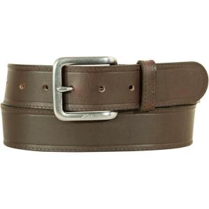 Eddie Bauer Men’s Leather Belt | Casual | Everyday | Jeans | Trousers | Chinos | Metal Buckle(Rugged Leather – Tan)