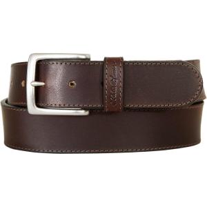 Eddie Bauer Men’s Leather Belt | Casual | Everyday | Jeans | Trousers | Chinos | Metal Buckle(Rugged Leather Sasquatch – Brown)