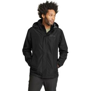 Eddie Bauer Men’s Packable Waterproof Rainfoil Rain Jacket(Black)