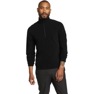 Eddie Bauer Men’s Quest Fleece 1/4-Zip Pullover(Black)