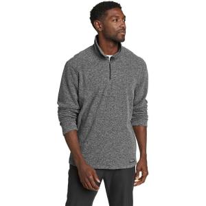 Eddie Bauer Men’s Quest Fleece 1/4-Zip Pullover(Charcoal Htr)