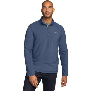 Eddie Bauer Men’s Quest Fleece 1/4-Zip Pullover(Dusted Indigo)