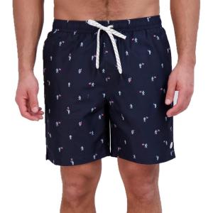 Eddie Bauer Men’s SPF 50+ Volley Swim Trunk – Fun Designs, Comfortable and Stylish, 7″ Inseam(Atlantic Blue)