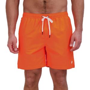 Eddie Bauer Men’s SPF 50+ Volley Swim Trunk – Fun Designs, Comfortable and Stylish, 7″ Inseam(Orange Blaze)