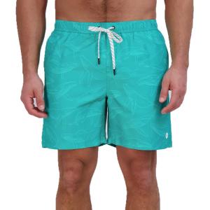 Eddie Bauer Men’s SPF 50+ Volley Swim Trunk – Fun Designs, Comfortable and Stylish, 7″ Inseam(Turquoise Green)