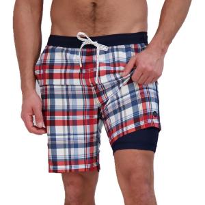 Eddie Bauer Men’s SPF 50+ Volley Swim Trunk 8″ Inseam Comes with Comfort Liner – Ultimate Comfort & Stretch(Atlantic)
