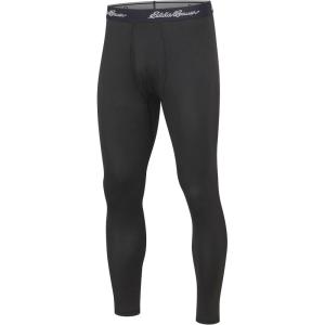 Eddie Bauer Mens Trek Brushed Fleece Running Baselayer Compression Pants(Black)
