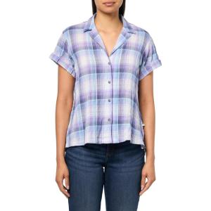 Eddie Bauer Men’s Wr Ss Packable Camp Shirt(Iris)