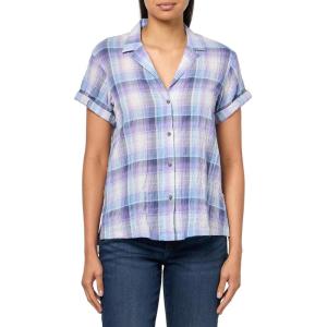 Eddie Bauer Mens Wt Ss Packable Camp Shirt(Iris)