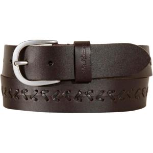 Eddie Bauer Women’s Casual Leather Belts with Durable Metal Buckle(Center Lacing – Brown)