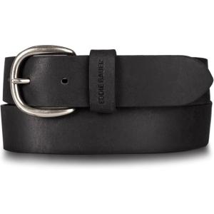 Eddie Bauer Women’s Casual Leather Belts with Durable Metal Buckle(Classic Leather – Black)