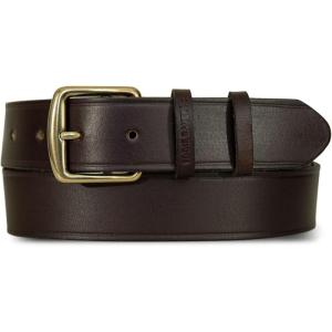 Eddie Bauer Women’s Casual Leather Belts with Durable Metal Buckle(Double Keeper – Brown)