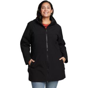 Eddie Bauer Women’s Cloud Cap Insulated Waterproof Trench Coat(Black)