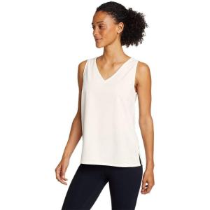 Eddie Bauer Women’s Departure V-Neck Tank Top – Solid(Snow)