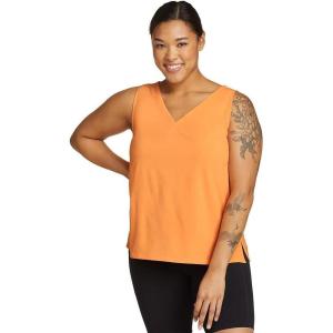 Eddie Bauer Women’s Departure V-Neck Tank Top – Solid(Tangelo)