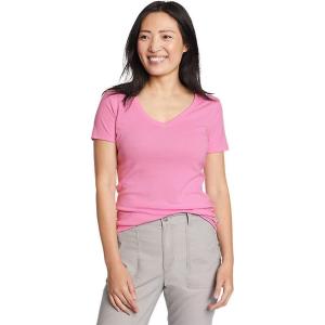 Eddie Bauer Women’s Favorite Short-Sleeve V-Neck T-Shirt(Blossom)