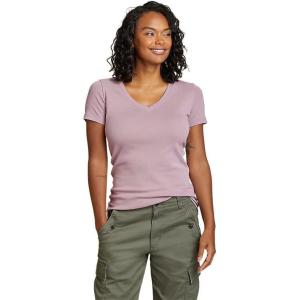 Eddie Bauer Women’s Favorite Short-Sleeve V-Neck T-Shirt(Dusty Iris)