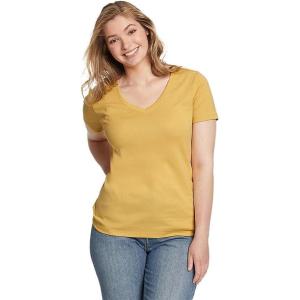 Eddie Bauer Women’s Favorite Short-Sleeve V-Neck T-Shirt(Topaz)