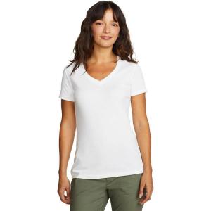 Eddie Bauer Women’s Favorite Short-Sleeve V-Neck T-Shirt(White)