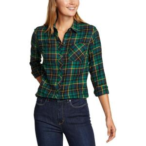 Eddie Bauer Women’s Forest Flannel Shirt(Mineral Green)