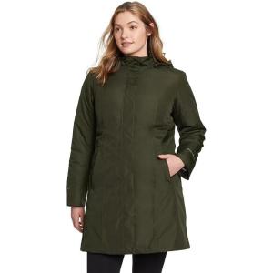 Eddie Bauer Women’s Girl on the Go Insulated Waterproof Trench Coat(Dark Loden)