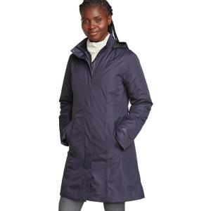 Eddie Bauer Women’s Girl on the Go Insulated Waterproof Trench Coat(Dk Mulberry)
