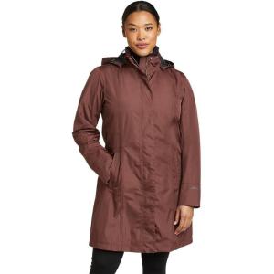 Eddie Bauer Women’s Girl on the Go Waterproof Trench Coat(Redwood)