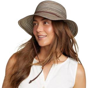 Eddie Bauer Women’s Packable Straw Hat – Wide Brim(Brown)