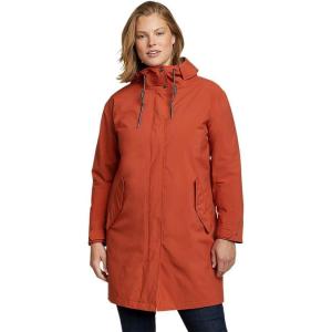 Eddie Bauer Women’s Port Townsend Waterproof Trench Coat(Red Clay)
