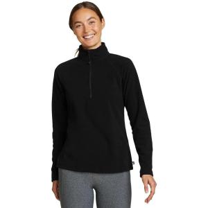 Eddie Bauer Women’s Quest Fleece 1/4-Zip – Solid(Black)