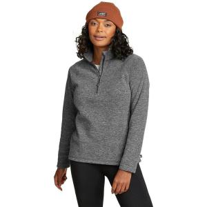 Eddie Bauer Women’s Quest Fleece 1/4-Zip – Solid(Charcoal Htr)