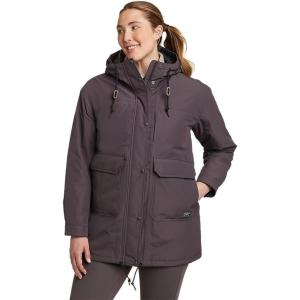 Eddie Bauer Women’s Rainfoil Insulated Waterproof Rain Parka(Aubergine)