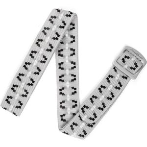 Eddie Bauer womens Cascade Webbing Belt With Slide Buckle(Silver)