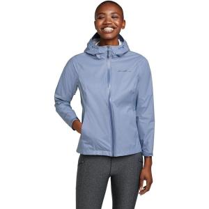 Eddie Bauer womens Cloud Cap Rain Jacket(Dusty Blue)