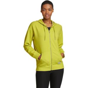 Eddie Bauer womens Cozy Camp Full Zip Long Sleeve Hoodie(Chartreuse)