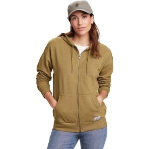 Eddie Bauer womens Cozy Camp Full Zip Long Sleeve Hoodie(Dk Tan)