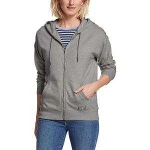 Eddie Bauer womens Cozy Camp Full Zip Long Sleeve Hoodie(Htr Gray)