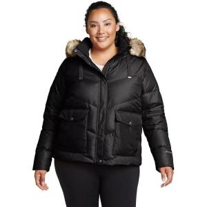 Eddie Bauer womens Hoodie Lodge Cascadian Down Hoodie – Plus(Black)