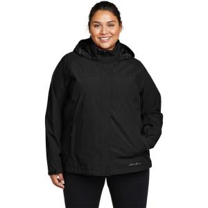 Eddie Bauer womens Packable Rainfoil Jacket(Black)