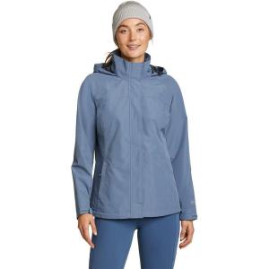 Eddie Bauer womens Packable Rainfoil Jacket(Blue Haze Recycled)