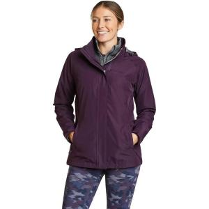 Eddie Bauer womens Packable Rainfoil Jacket(Deep Eggplant Recycled)